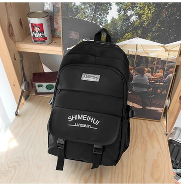 Kylethomasw School Backpack for Women Nylon Student Schoolbag Teenagers Girls Bagpack